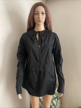 Lululemon half zip jacket Women's Black Hooded Pullover long line